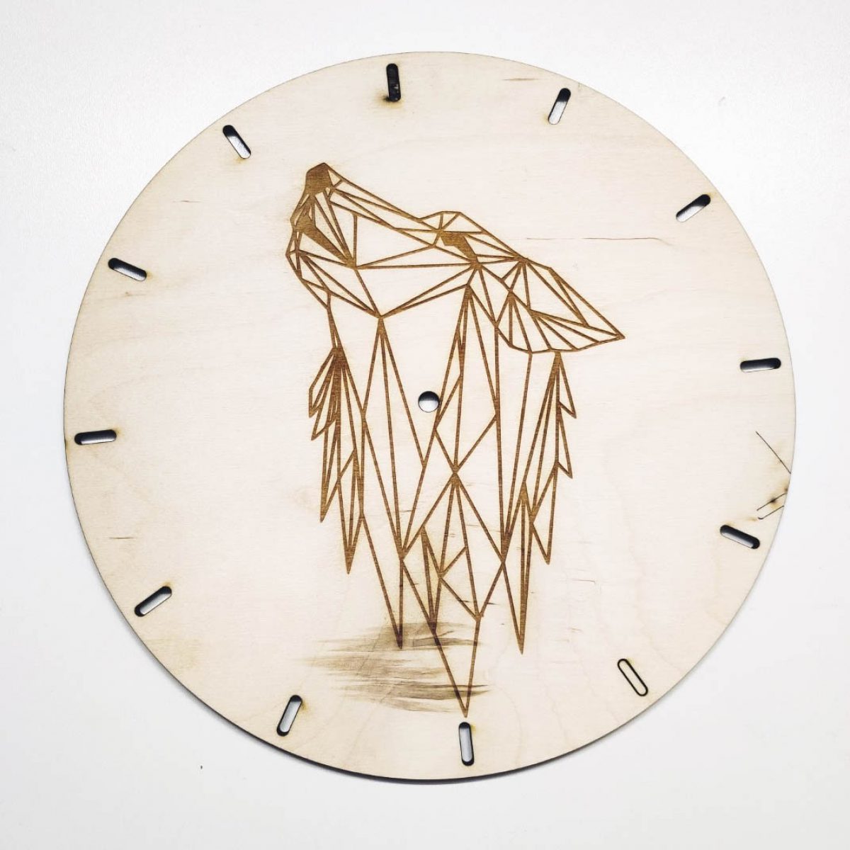 drewniany zegar ścienny WILK